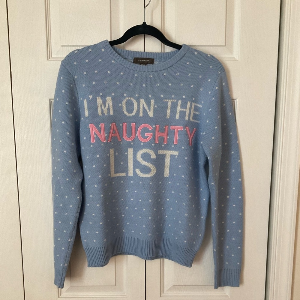 Primark naughty list - christmas sweater, size M